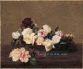 Ein Korb der Rosen Blumenmaler Henri Fantin Latour